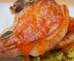 Apricot Glazed Pork Chop